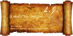 Labáth Jella névjegykártya